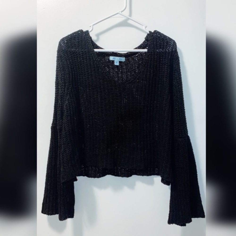 Black knit sweater